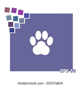 Paw vector icon.