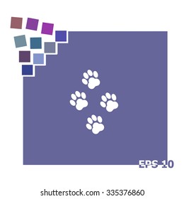 Paw vector icon.