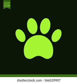 Paw vector icon.