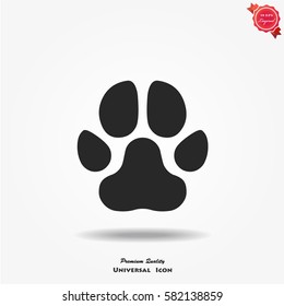 Paw Vector Icon.