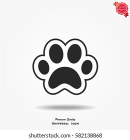 Paw vector icon.