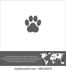 Paw vector  icon.