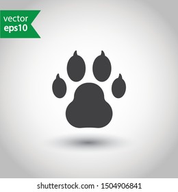 Paw vector icon. Animal paw icon. Dog and cat paw sign. Paw print symbol. Pet concept pictogram. EPS 10