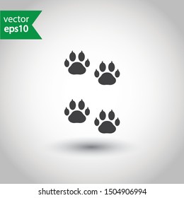 Paw vector icon. Animal paw icon. Dog and cat paw sign. Paw print symbol. Pet concept pictogram. EPS 10
