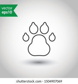 Paw vector icon. Animal paw icon. Dog and cat paw sign. Paw print symbol. Pet concept pictogram. EPS 10