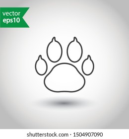 Paw vector icon. Animal paw icon. Dog and cat paw sign. Paw print symbol. Pet concept pictogram. EPS 10