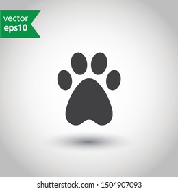 Paw vector icon. Animal paw icon. Dog and cat paw sign. Paw print symbol. Pet concept pictogram. EPS 10