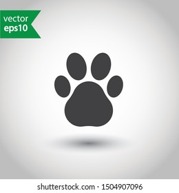 Paw vector icon. Animal paw icon. Dog and cat paw sign. Paw print symbol. Pet concept pictogram. EPS 10
