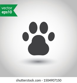 Paw vector icon. Animal paw icon. Dog and cat paw sign. Paw print symbol. Pet concept pictogram. EPS 10
