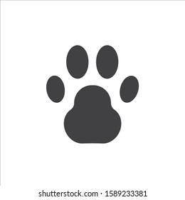 Paw vector icon. Animal paw icon. Dog and cat paw sign. Paw print symbol. Pet concept pictogram. EPS 10