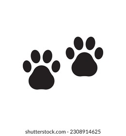 Paw vector icon. Animal paw icon. Dog and cat paw sign. Paw print symbol. Pet concept symbol pictogram. UX UI icon