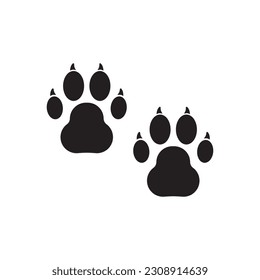 Paw vector icon. Animal paw icon. Dog and cat paw sign. Paw print symbol. Pet concept symbol pictogram. UX UI icon