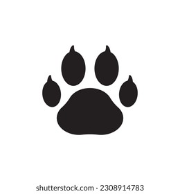 Paw vector icon. Animal paw icon. Dog and cat paw sign. Paw print symbol. Pet concept symbol pictogram. UX UI icon