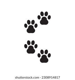 Paw vector icon. Animal paw icon. Dog and cat paw sign. Paw print symbol. Pet concept symbol pictogram. UX UI icon