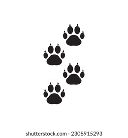 Paw vector icon. Animal paw icon. Dog and cat paw sign. Paw print symbol. Pet concept symbol pictogram. UX UI icon
