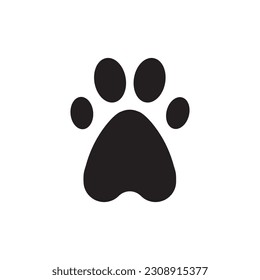 Paw vector icon. Animal paw icon. Dog and cat paw sign. Paw print symbol. Pet concept symbol pictogram. UX UI icon