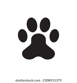 Paw vector icon. Animal paw icon. Dog and cat paw sign. Paw print symbol. Pet concept symbol pictogram. UX UI icon