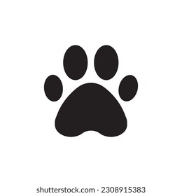 Paw vector icon. Animal paw icon. Dog and cat paw sign. Paw print symbol. Pet concept symbol pictogram. UX UI icon