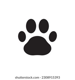 Cute Cat, paws - logo, symbol, protect sign Stock Vector