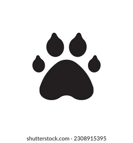 Paw vector icon. Animal paw icon. Dog and cat paw sign. Paw print symbol. Pet concept symbol pictogram. UX UI icon