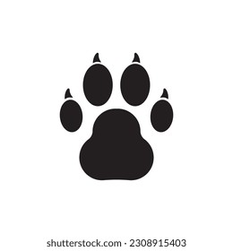 Paw vector icon. Animal paw icon. Dog and cat paw sign. Paw print symbol. Pet concept symbol pictogram. UX UI icon