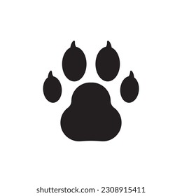 Paw vector icon. Animal paw icon. Dog and cat paw sign. Paw print symbol. Pet concept symbol pictogram. UX UI icon
