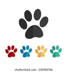 paw   - vector icon, flat design