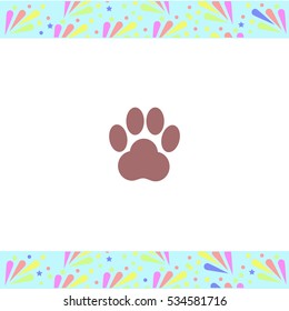 Paw vector icon on white background. Isolated illustration. Business picture.