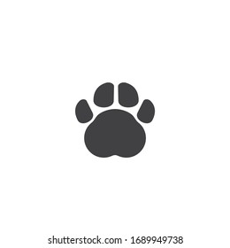 paw vector  icon of pet illustration design template