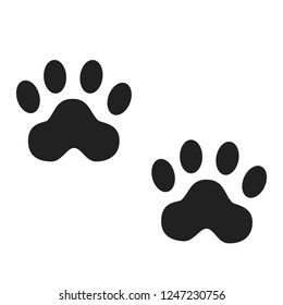 Paw vector icon. Pet paws logo. Paw symbol. 