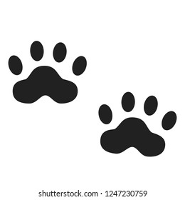 Paw vector icon. Pet paws logo. Paw symbol. 