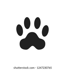 Paw vector icon. Pet paws logo. Paw symbol. 