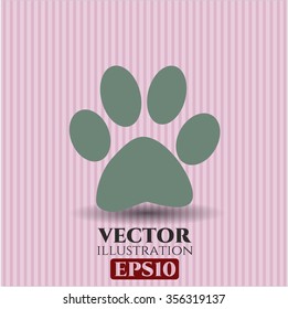 Paw vector icon or symbol