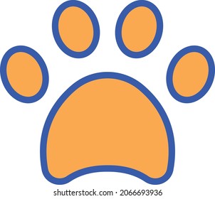 Paw Vector Icon That Can Easily Modified Or Edit

