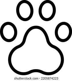 paw Vector illustration on a transparent background.Premium quality symmbols.Stroke vector icons for concept and graphic design.