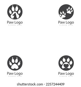paw vector logo design template