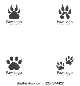 paw vector logo design template
