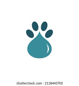 Combinación de tracción y gota de agua en fondo blanco, diseño de logotipo vectorial editable