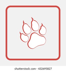 Paw, web icon.