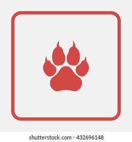 Paw, web icon.