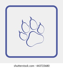 Paw, web icon.