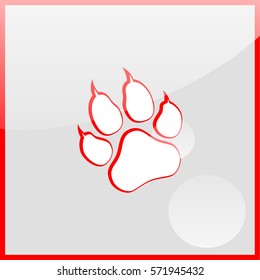 Paw, web icon.