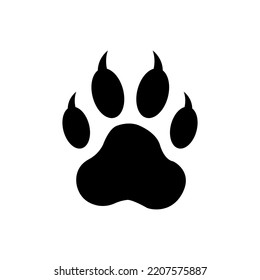 Paw, icono web. Icono de la parrilla ilustración de vector negro