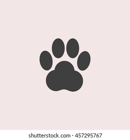 Paw web icon. Isolated illustration
