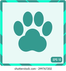 Paw, web icon. vector design