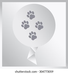Paw, web icon. vector design