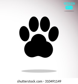 Paw, web icon. vector design