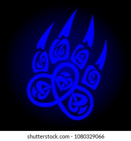paw, wolf, vector, print, icon, illustration, dog, animal, footprint, panther, coyote, white, isolated, sign, wild, imprint, cat, fox, art, track, mark, background, symbol, silhouette