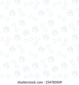 Paw zoo pattern. Illustration for zoo design.