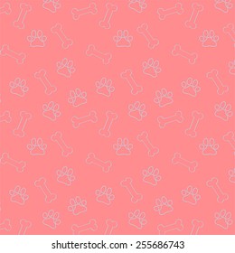 Paw zoo pattern. Illustration for zoo design.
